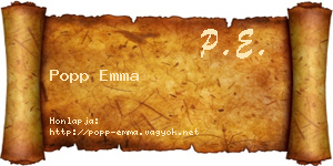 Popp Emma névjegykártya